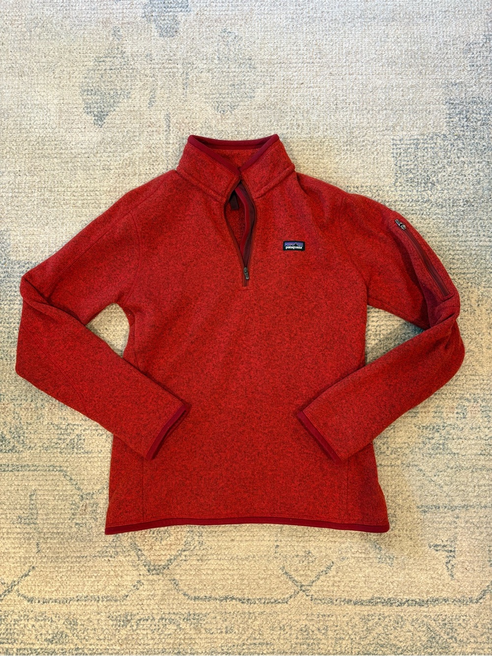 Patagonia Better Sweater Red Quarter-Zip Fleece Pullover